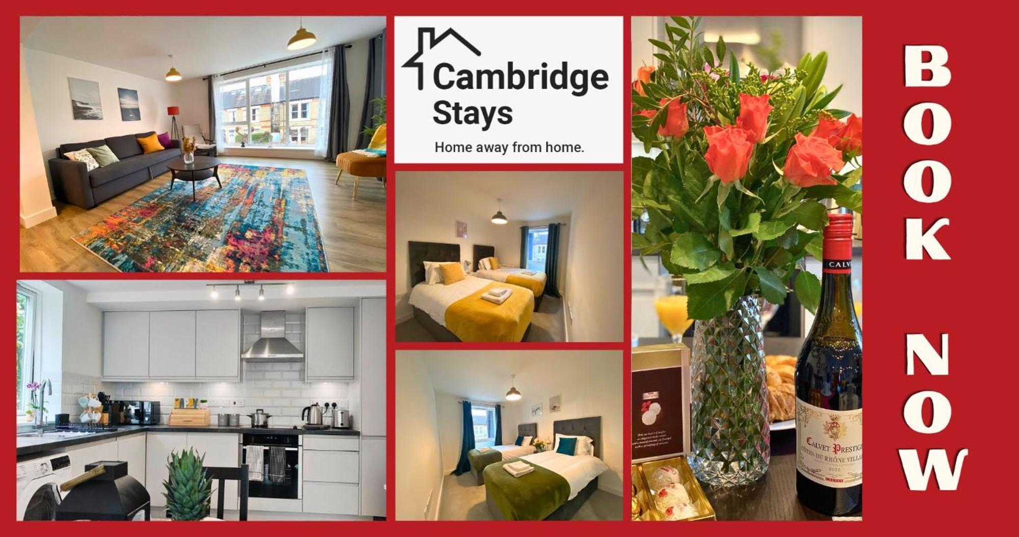 Cambridge Stays Riverside 2Br Flat-Walk To Centre-Parking-Balcony Exteriör bild